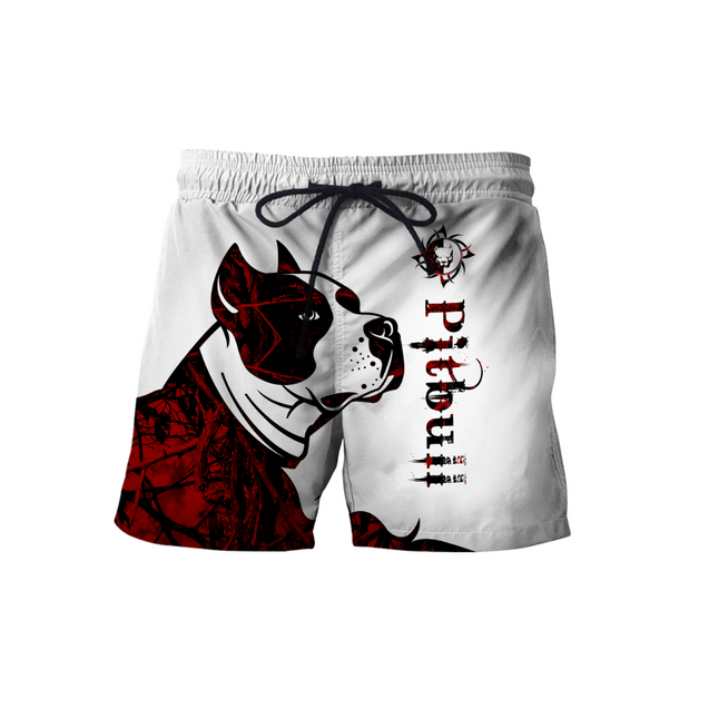 Pitbull red custom 3d hoodie shirt for men and women DD08052003S