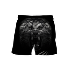 3D Tattoo White Tiger Over Printed Hoodie