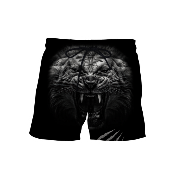 3D Tattoo White Tiger Over Printed Hoodie