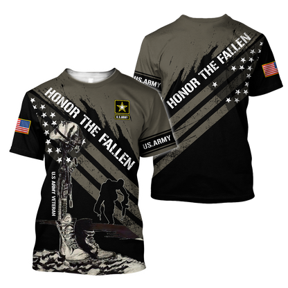 Honor The Fallen US Veteran 3D All Over Printed Shirts DD10202001
