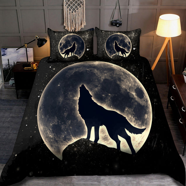 Wolf In The Moon Bedding Set