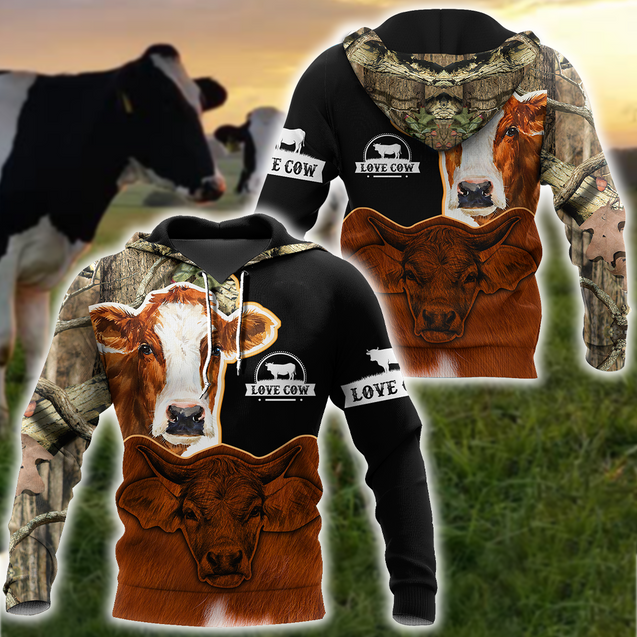 Cow 3d hoodie shirt for men and women DD10302002