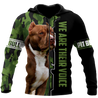 We Are Their Voice Pit Bull 3D All Over Print Hoodie DD09262002