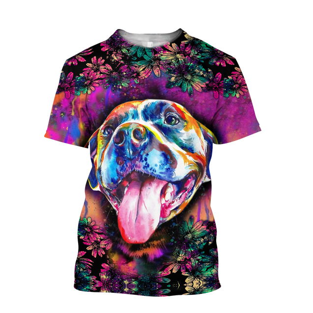 Pitbull flower 3D hoodie shirt for men and women HG91602