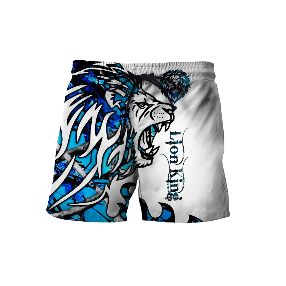 Beautiful Lion blue Tattoo camo 3D all over printed shirts for men and women DD05272003S-Apparel-Huyencass-Shorts-S-Vibe Cosy™
