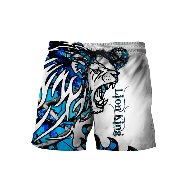 Beautiful Lion blue Tattoo camo 3D all over printed shirts for men and women DD05272003S-Apparel-Huyencass-Shorts-S-Vibe Cosy™