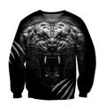 White Tiger Over Printed Hoodie