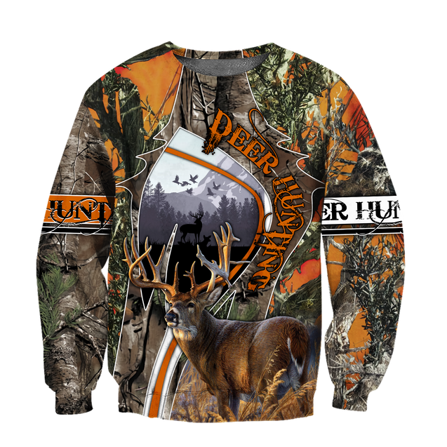 3D All Over Print Camo Deer Hunter Hoodie DD08102001