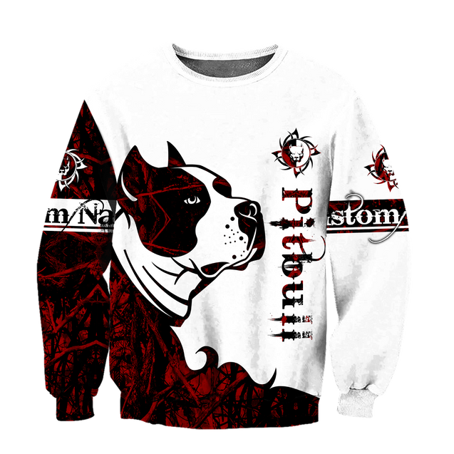 Pitbull red custom 3d hoodie shirt for men and women DD08052003S