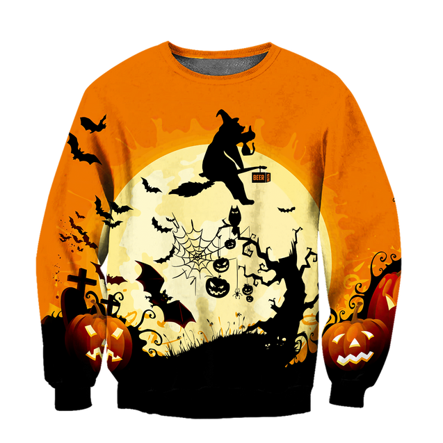 Beautiful All Over Printed Halloween Bear Witch Hoodie DD08172004-MEI