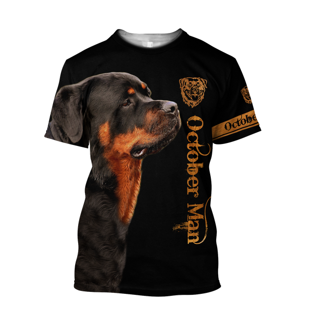 Rottweiler october man 3d hoodie shirt for men and women DD08312004