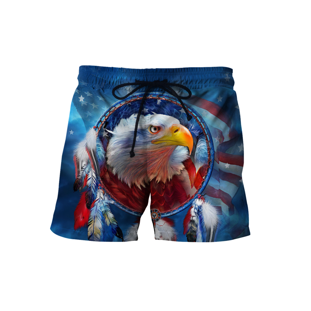 Eagle Dreamcatcher Native American Blue 3D All Over Printed Shirts DD09112003-LAM