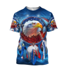 Eagle Dreamcatcher Native American Blue 3D All Over Printed Shirts DD09112003-LAM