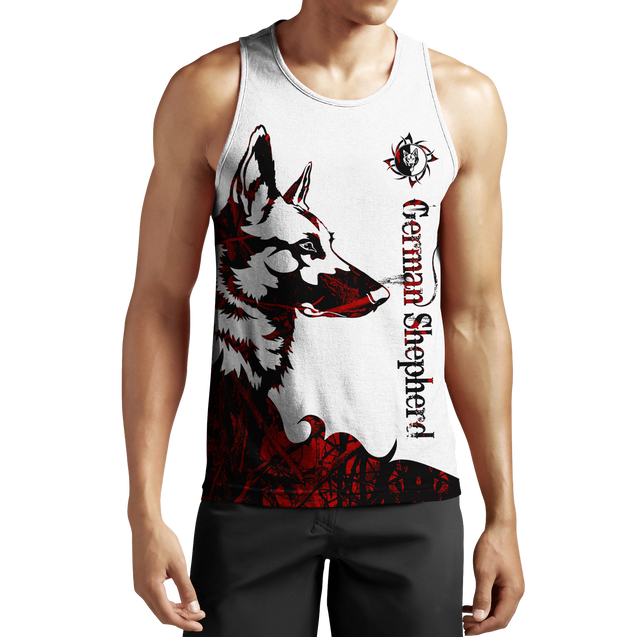 German shepherd red custom 3d hoodie shirt for men and women DD08052001S