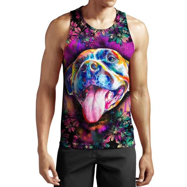 Pitbull flower 3D hoodie shirt for men and women HG91602