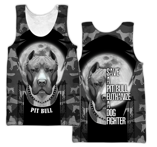 Save A Pit Bull Euthanize A Dog Fighter Hoodie Shirt for Men and Women DD10082005