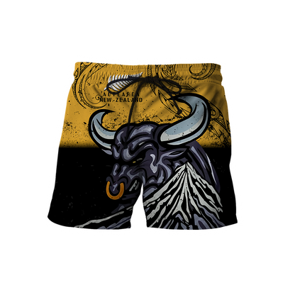 New zealand taranaki maori bull 3d all over printed shirt and short for man and women-Apparel-PL8386-Shorts-S-Vibe Cosy™