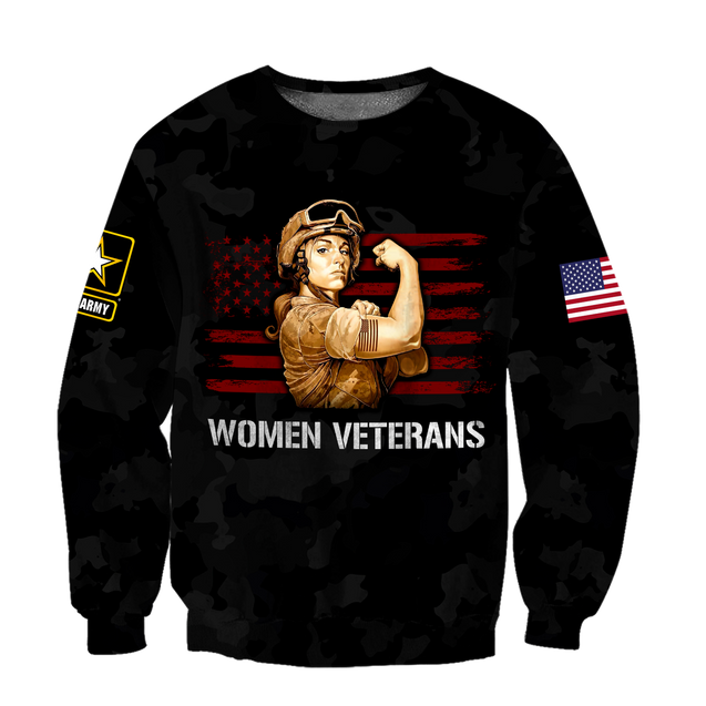 Women Veterans 3d all over printed shirts for men and women DD05232001-Apparel-Huyencass-Sweat Shirt-S-Vibe Cosy™