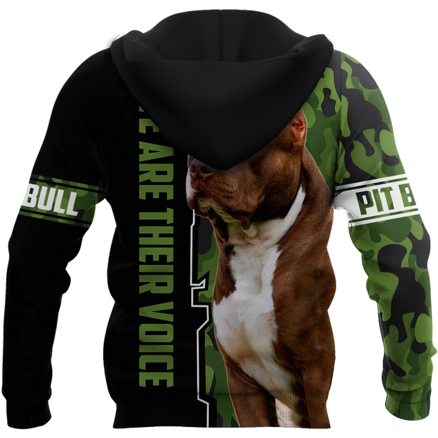 We Are Their Voice Pit Bull 3D All Over Print Hoodie DD09262002