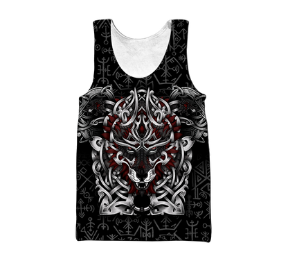 3D All Over Print Celtic Viking Wolf Hoodie DD08262002