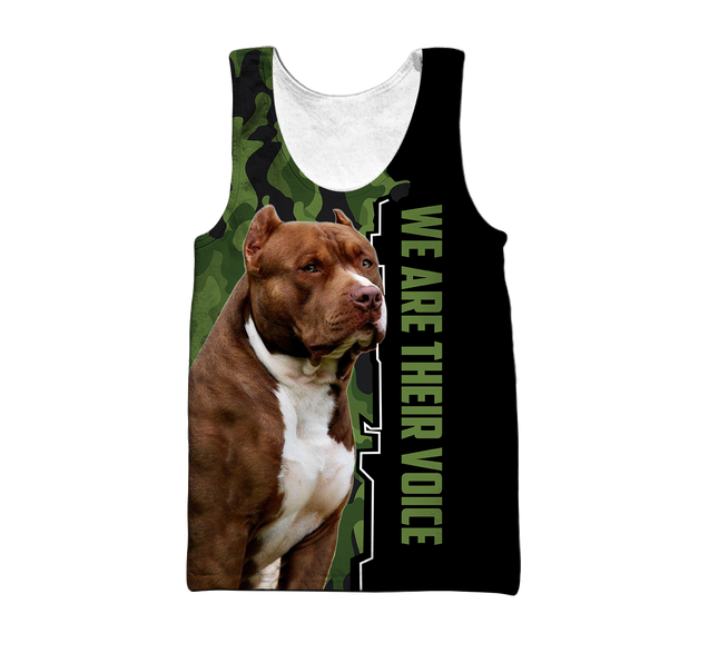 We Are Their Voice Pit Bull 3D All Over Print Hoodie DD09262002