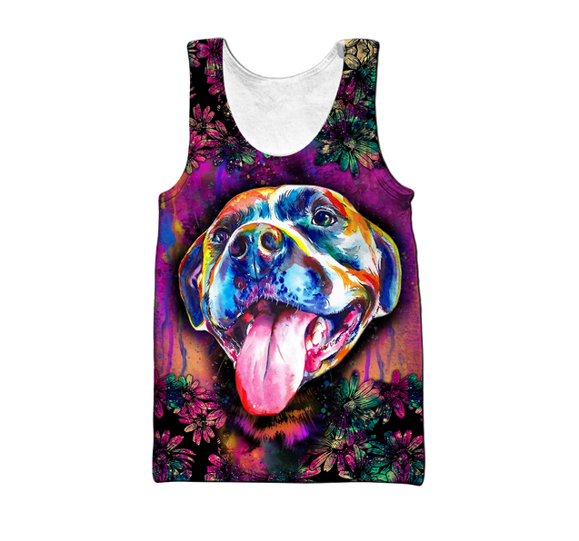 Pitbull flower 3D hoodie shirt for men and women HG91602