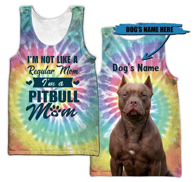 Pitbull mom customize name 3D hoodie shirt for men and women DD09152001