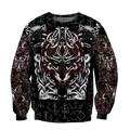 3D All Over Print Celtic Viking Wolf Hoodie DD08262002