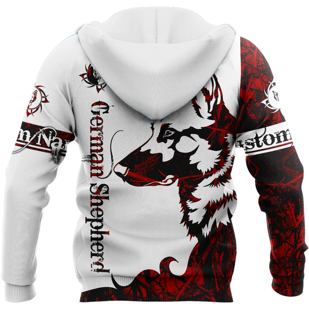 German shepherd red custom 3d hoodie shirt for men and women DD08052001S