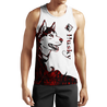 Husky red custom 3d hoodie shirt for men and women DD08122002S