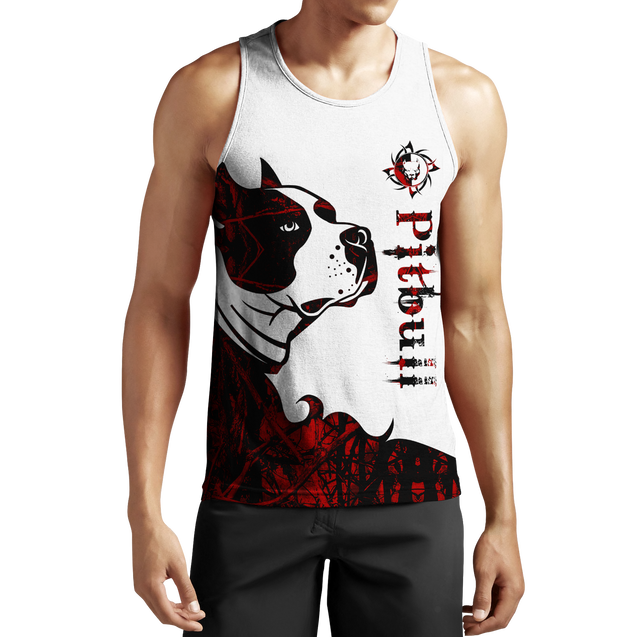 Pitbull red custom 3d hoodie shirt for men and women DD08052003S