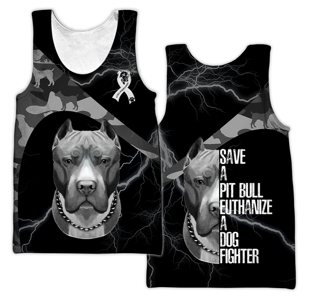 Personalized Save A Pitbull Euthanize A Dog Fighter Hoodie Shirt for Men and Women DD09212001S