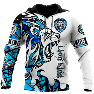 Beautiful Lion blue Tattoo camo 3D all over printed shirts for men and women DD05272003S-Apparel-Huyencass-Hoodie-S-Vibe Cosy™