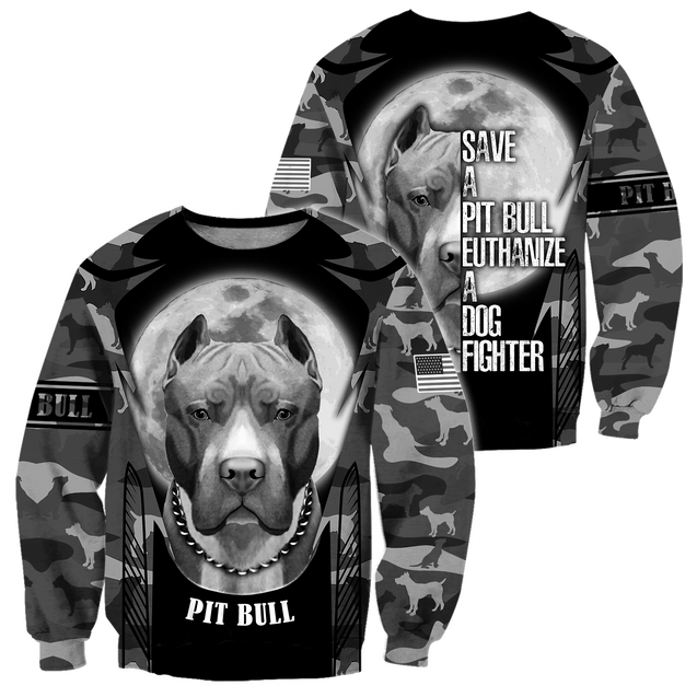 Save A Pit Bull Euthanize A Dog Fighter Hoodie Shirt for Men and Women DD10082005