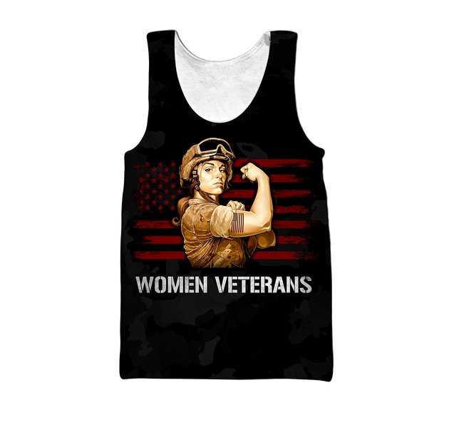 Women Veterans 3d all over printed shirts for men and women DD05232001-Apparel-Huyencass-Tank Top-S-Vibe Cosy™