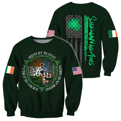 Irish St.Patrick day 3d hoodie shirt for men and women DD10302001