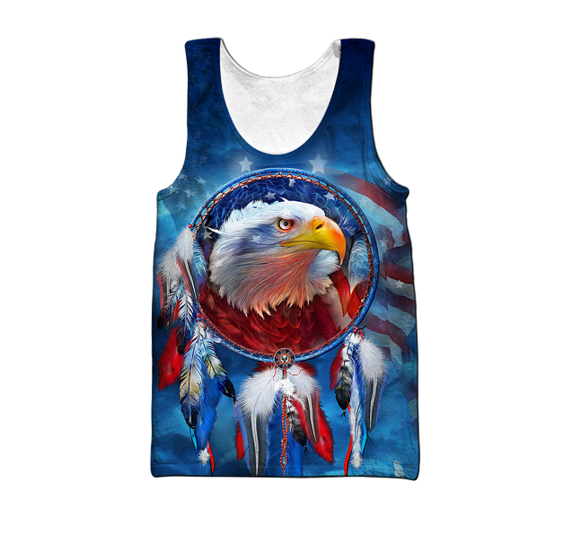 Eagle Dreamcatcher Native American Blue 3D All Over Printed Shirts DD09112003-LAM