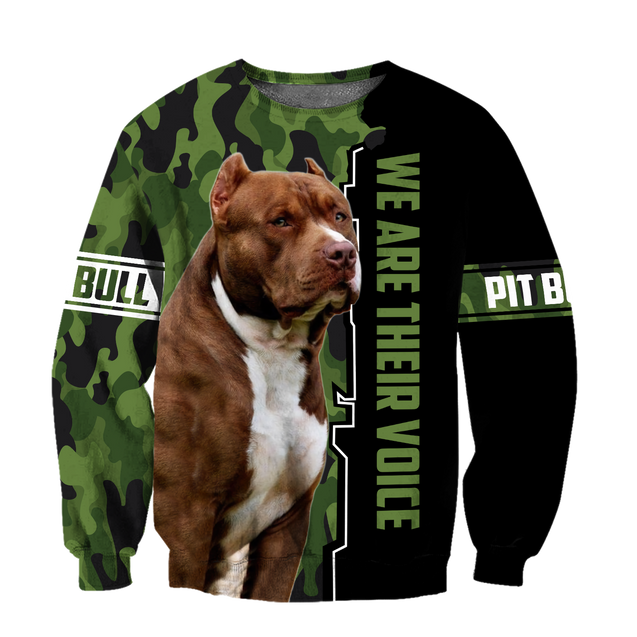 We Are Their Voice Pit Bull 3D All Over Print Hoodie DD09262002