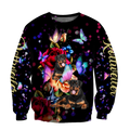 Rottweiler and Butterfly 3D All Over Print Hoodie