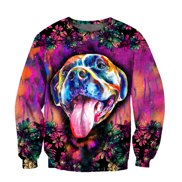 Pitbull flower 3D hoodie shirt for men and women HG91602