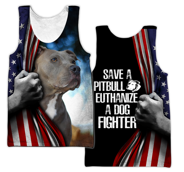 Save A Pit Bull Euthanize A Dog Fighter 3D All Over Print Hoodie DD09212003