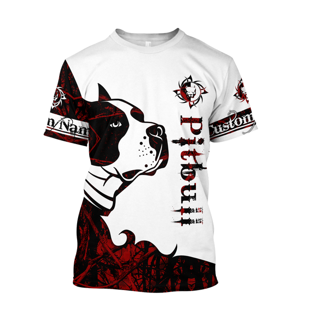 Pitbull red custom 3d hoodie shirt for men and women DD08052003S