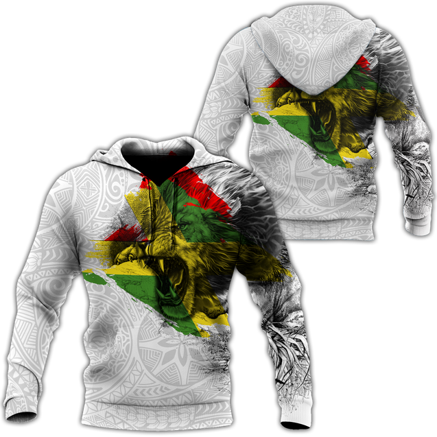 Jamaica lion roar 3d hoodie shirt for men and women DD07042001-Apparel-HG-Zip hoodie-S-Vibe Cosy™