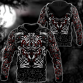 3D All Over Print Celtic Viking Wolf Hoodie DD08262002