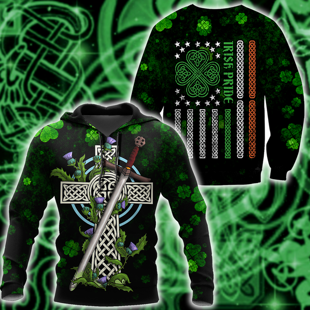 Irish St.Patrick day 3d hoodie shirt for men and women DD11032003