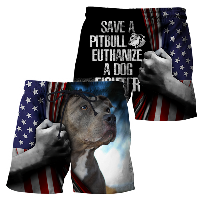 Save A Pit Bull Euthanize A Dog Fighter 3D All Over Print Hoodie DD09212003