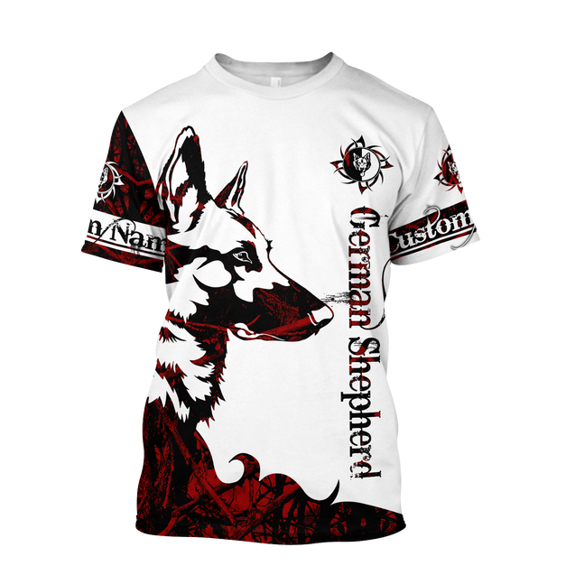 German shepherd red custom 3d hoodie shirt for men and women DD08052001S