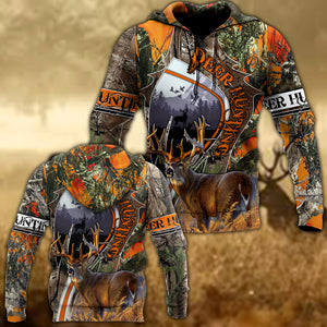 3D All Over Print Camo Deer Hunter Hoodie DD08102001