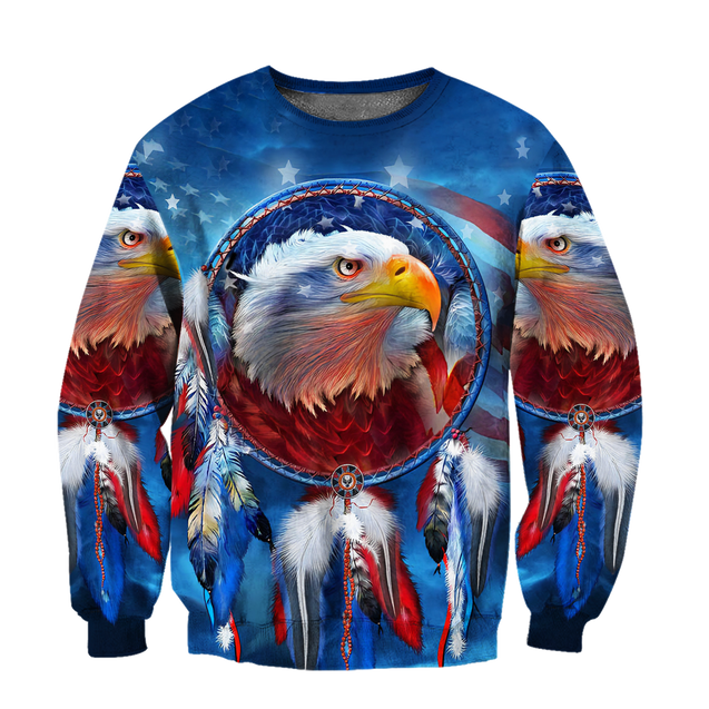 Eagle Dreamcatcher Native American Blue 3D All Over Printed Shirts DD09112003-LAM