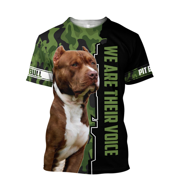 We Are Their Voice Pit Bull 3D All Over Print Hoodie DD09262002